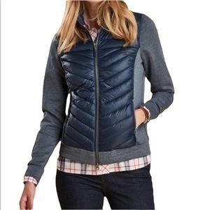 Barbour | Exmouth Hybrid Sweatshirt Puffer Jacket Navy Blue Size 4